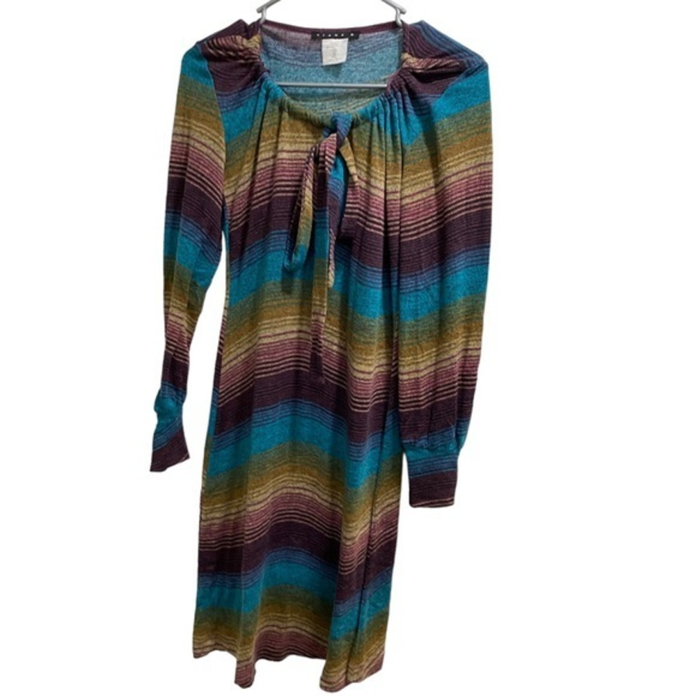 Women’s Tiana B. Long Sleeve Dress Size Medium Purple, Blue